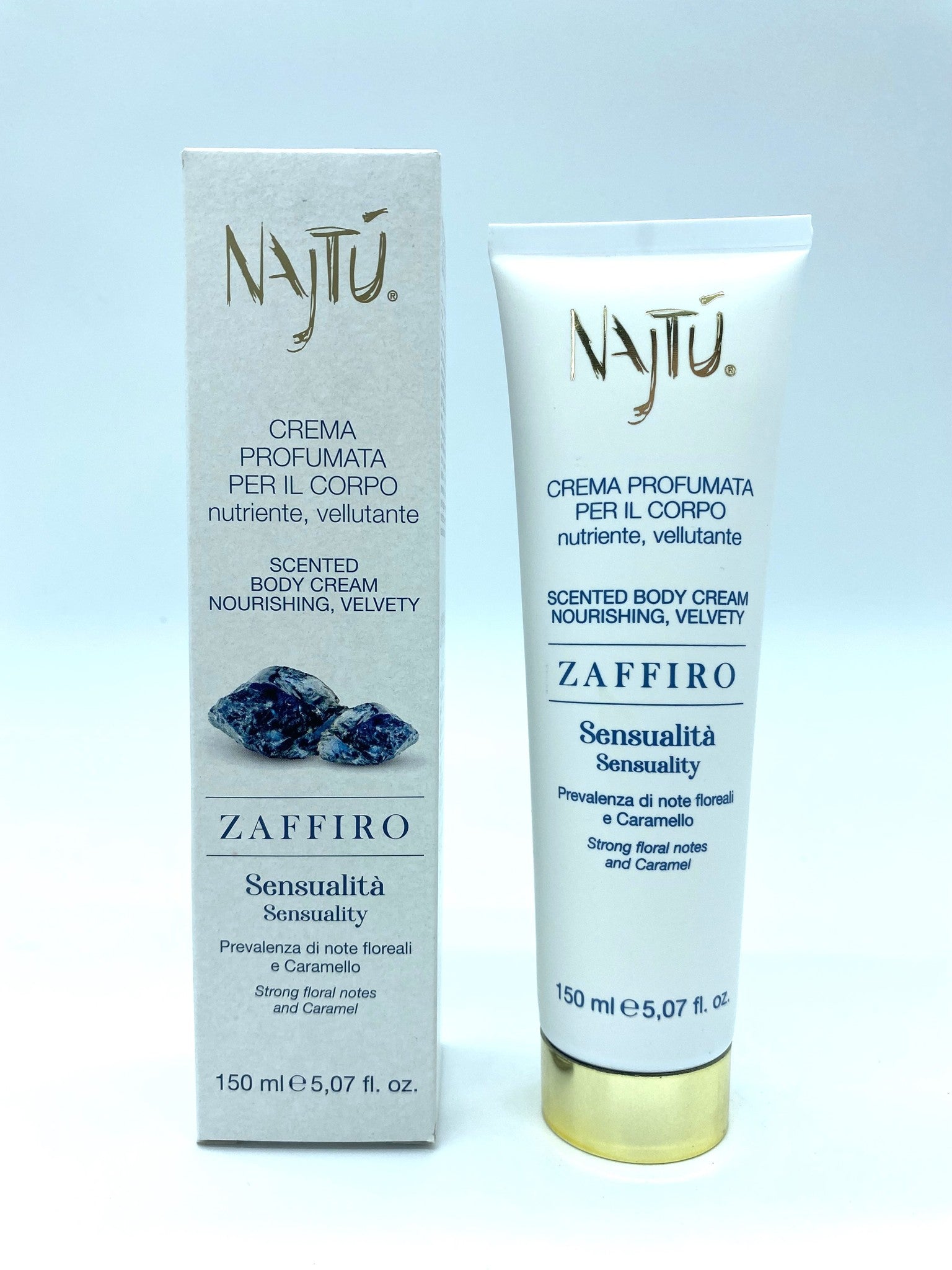 Najtù Zaffiro Körpercreme – Verpackung