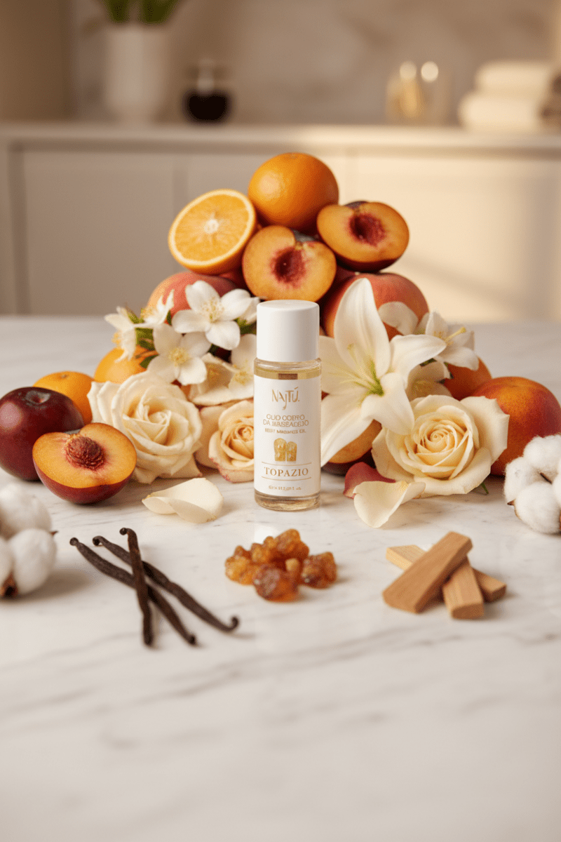 Najtù Olio Topazio – Körper-Massageöl, 60 ml - Ikram Bellanova Cosmetics